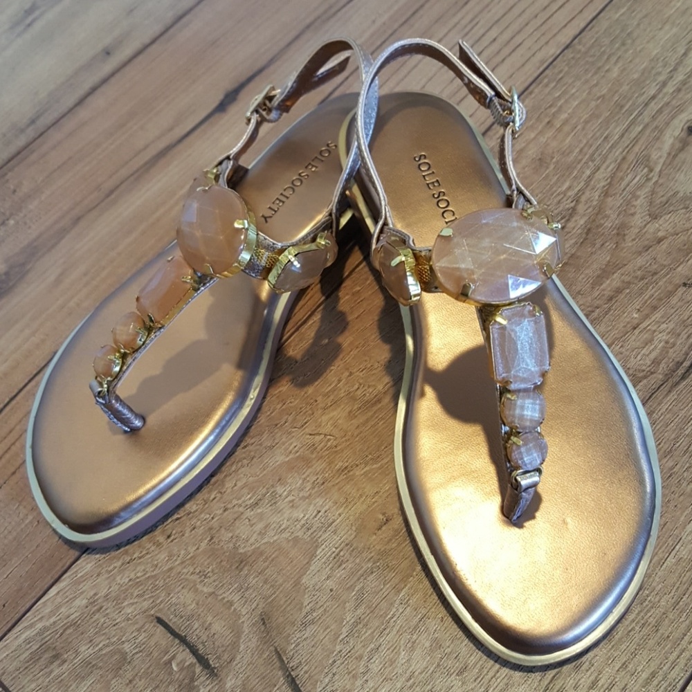 Sole Society jeweled sandals